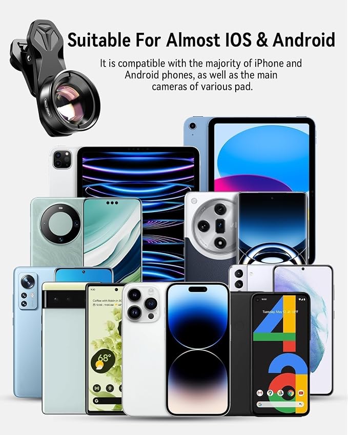 Evil eye 10X Macro Phone Lens Kit for Smartphone with Universal Clip, Professional Macro Photography Lens for iPhone, Samsung and Most of Android Smartphone - Image 5