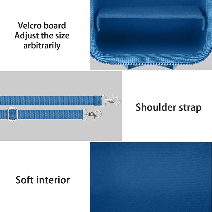 Case for KODAK PIXPRO AZ653/AZ401/AZ405/AZ425/AZ528 Digital Camera | Protective Storage Box, Portable Carrying Box, Smooth Zipper, Travel-ready, Shoulder Strap Covenient to Carry, Blue Case - Image 4