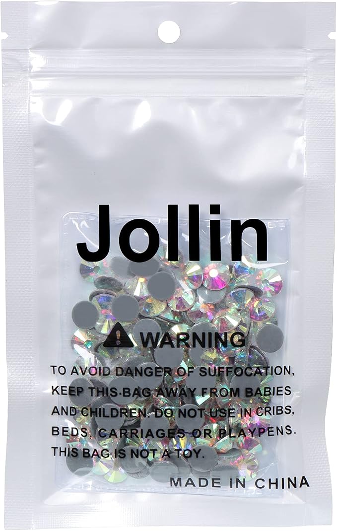Jollin Hotfix Rhinestones Flatback Crystal Gems 8.4mm SS40, Crystal AB | 144pcs Hot Fix Crystals Glass Rhinestones for Bedazzling, Crafting, Clothes, Shoes & Accessories DIY Decoration - Image 8