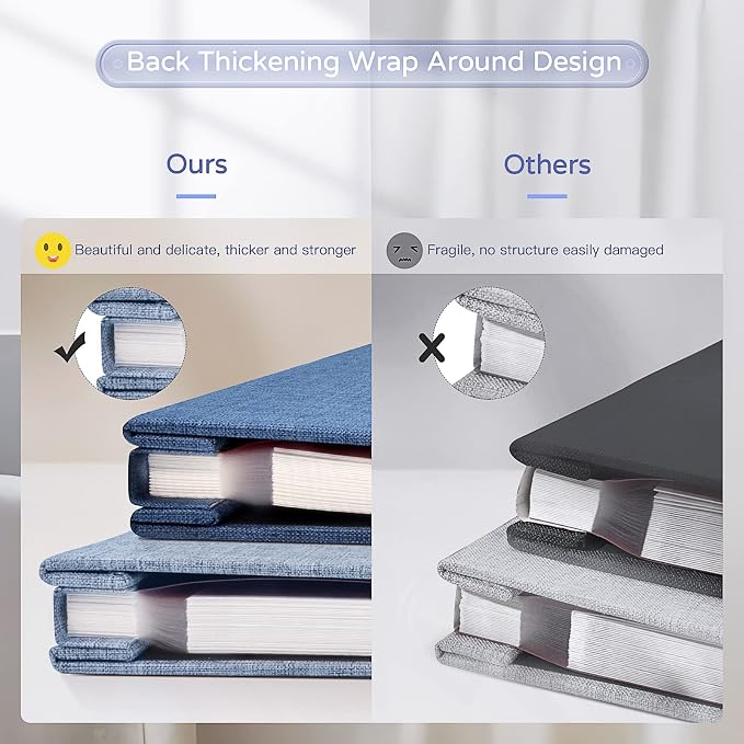 Popotop Large Photo Album Self Adhesive 4x6 5x7 8x10 Scrapbook Album DIY Picture Book,Gifts for Mom,Family Baby and Wedding,with Metal Pen and Plastic Board - Image 6