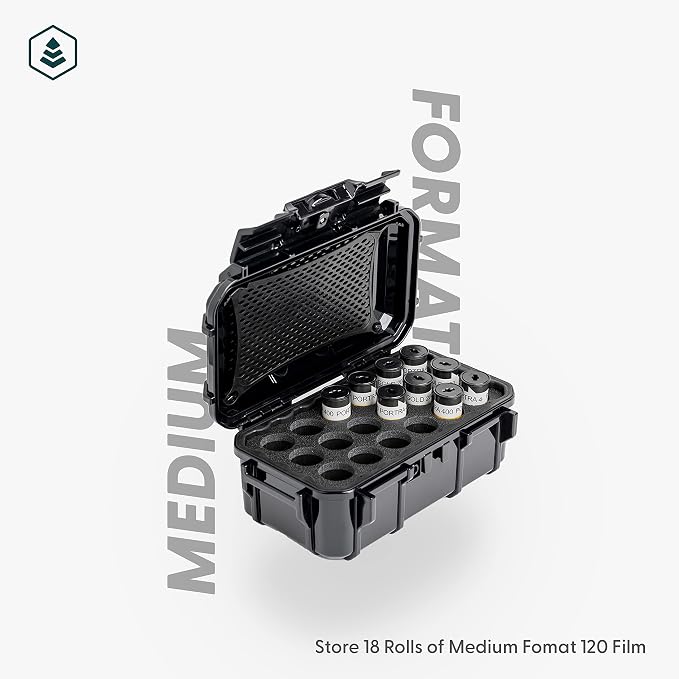 Evergreen 120mm Film Storage Case | Holds 18 Rolls of Medium Format Film | Waterproof, Crushproof, & Freezer Safe (Green) - Image 2