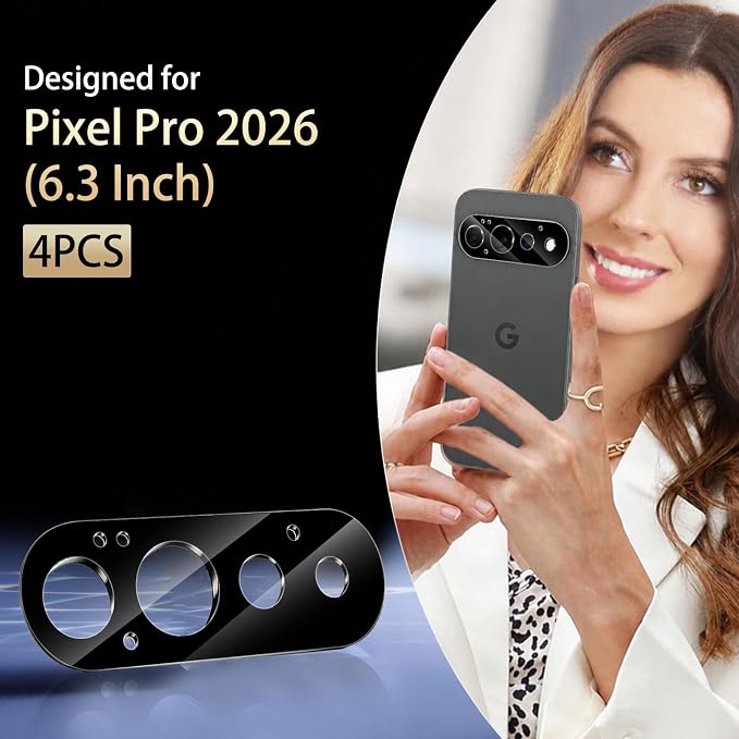 SiHPuoy 4pcs Camera Lens Protector for Google Pixel Pro Tempered Glass 11FT | 9H+ Hardness, Military Grade Shatterproof, Anti-Scratch, Case Friendly, HD Camera Cover, Does not Affect Night Shots - Image 2
