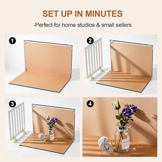 Photo Backdrop Board Kit, 16x11.5in Background Board with Paper for Food Jewelry - Image 2
