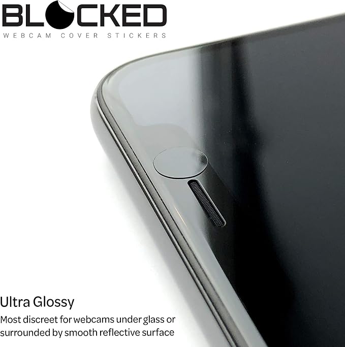 BLOCKED Stackable Webcam/Camera Vinyl Covers | 57 Low-Tack Reusable Webcam Sticker | 3-Sizes | Black 57-Pack (Ultra Glossy) - Image 3