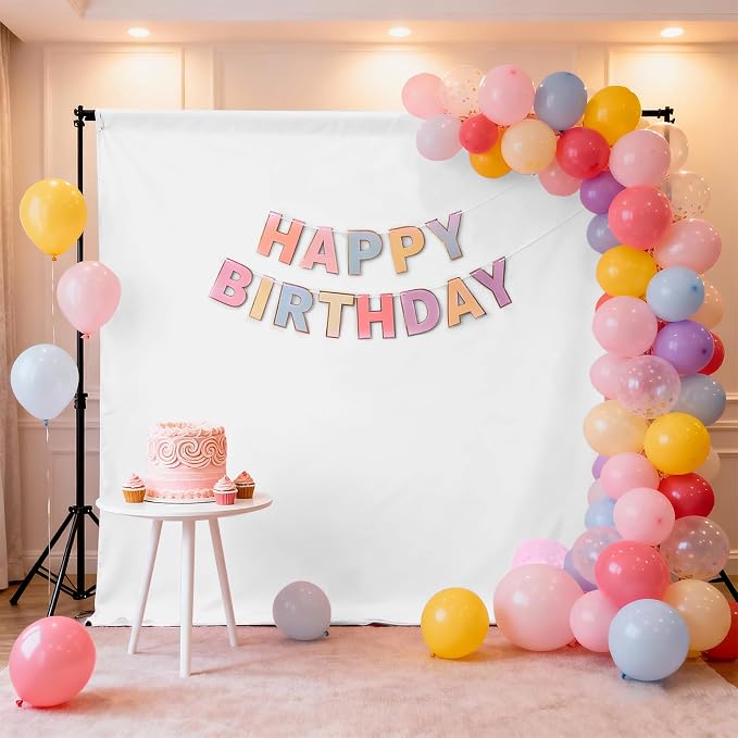 White Photography Backdrop for Photoshoot, Fabric 10x10ft | Polyester Studio Photo Backgrounds, Non Reflective, Easy to Hang, for Portrait Shoot, Product, Party Decor, Video Creation - Image 3