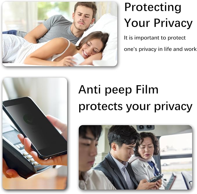 2+2 Pack Privacy Screen Protector for iPhone 16 Pro Tempered Glass | Anti-Spy Privacy Protection, with Camera Lens Protector, Anti Scratch, Bubble Free - Image 6