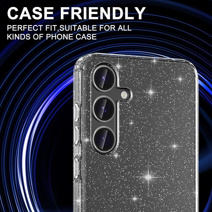 for Samsung Galaxy S24 Camera Lens Protector, Individual Metal Ring Tempered Glass Lens Cover, [Strong Adsorption] Scratch Resistant Ultra-Thin HD Clear Lens Cover, 2 Sets-Gray - Image 5