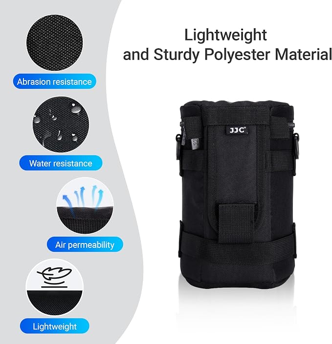 JJC Camera Lens Pouch Case for Fuji XF 50-140mm NIKKOR Z 28-135mm Lens | Fits lens 4.3 x 7.4", for CANON EF 70-200mm, EF 28-300mm, Fuji GF 100-200mm, CANON EF 70-200mm, 28-300mm Lens - Image 2