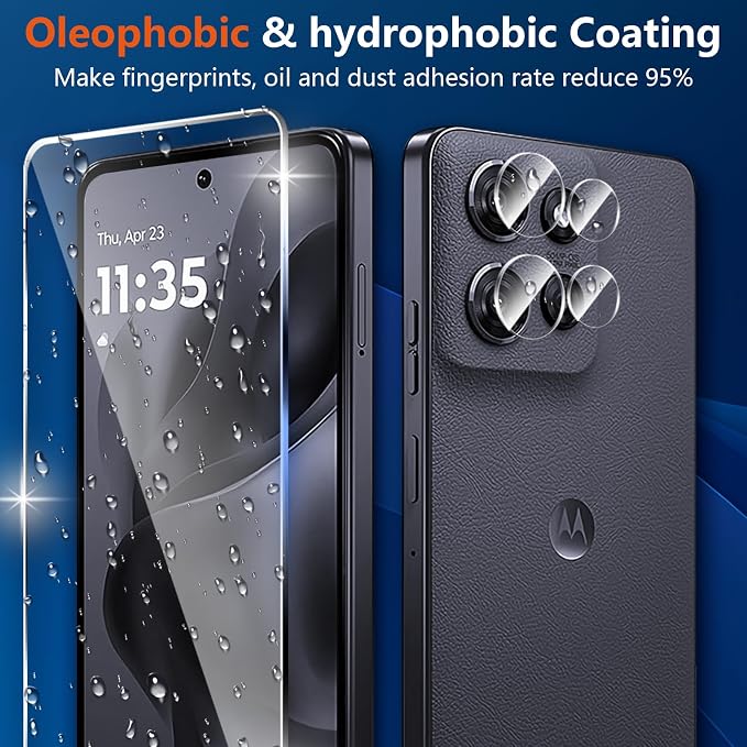 (3+2 Pack) Designed for Motorola Moto G Power 5G 2025 Tempered Glass Screen Protector + Camera Lens Protector,[3D Touch][Bubble-Free][Anti-Scratch] Screen Protector Glass For Motorola G Power 2025 - Image 5