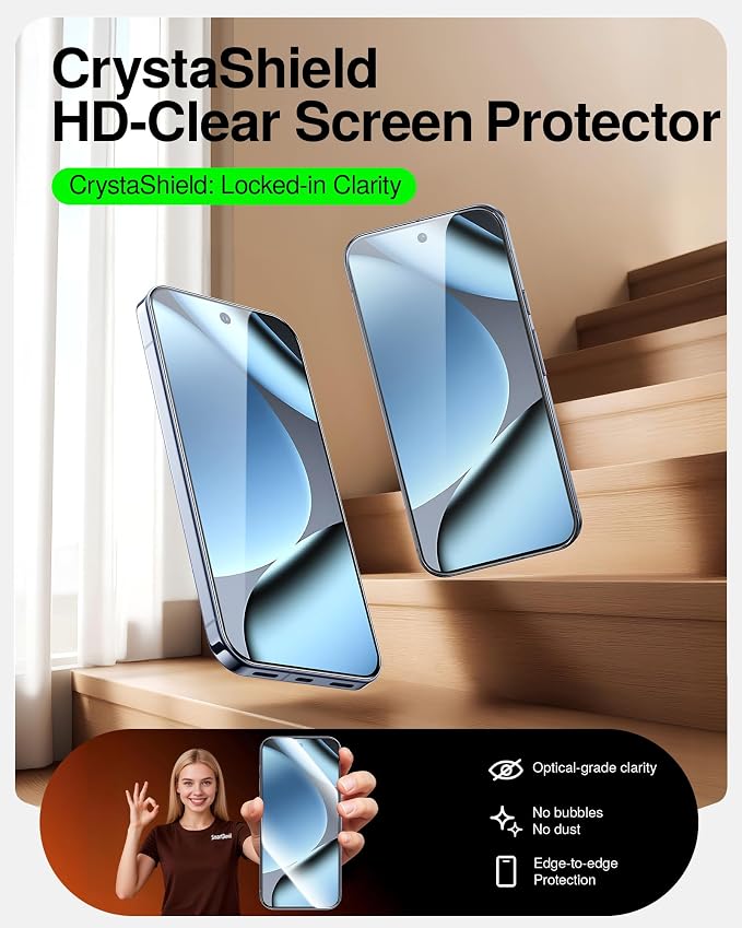 SMARTDEVIL 3 Pack Tempered Glass for Google Pixel 10 Pro/10 Screen Protector, Military-Grade Shatterproof Protection, Fingerprint Unlock Compatible, Fast & Easy Installation, Case Friendly Design - Image 2