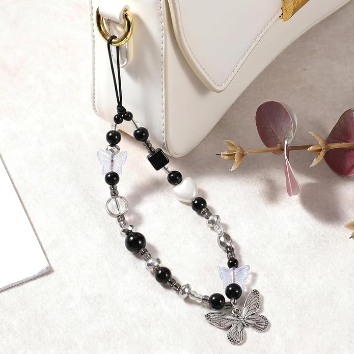 Ouligay Cherry Phone Charm Strap Cute Phones Lanyard Wrist Beaded Camera Strap Wrist Chain String for Bag Case Bags Pendants Decor Chains Small Gifts for Best Friend Sister - Image 4