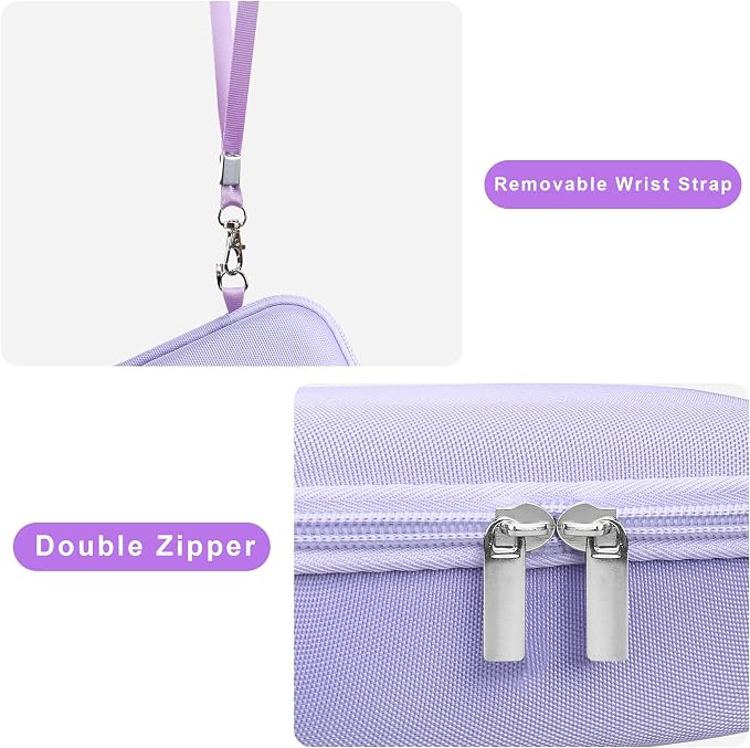 Canboc Camera Case for Canon PowerShot G7 X Mark III/ G7X Mark II, Purple | For SX740/ SX730/ G7X3 Carrying Camera Bag, Zipper Mesh Pocket fits USB Cable, Batteries - Image 5