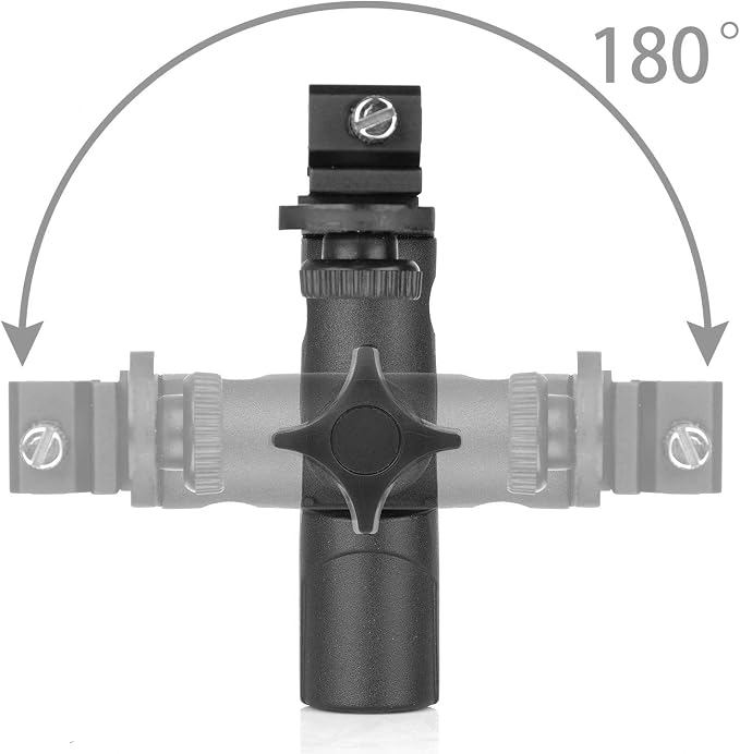 ChromLives Dual Flash Bracket Hot Shoe Speedlight Stand Umbrella Holder Light Stand Bracket Mount 1/4'' to 3/8'' Compatible with Studio Video DSLR Camera Canon Nikon Yongnuo - Image 6