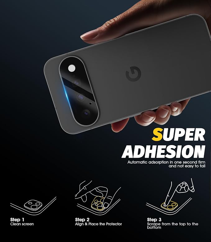 Orzero (5 Pack Camera Lens Protector Compatible for Google Pixel 11, Protector de Cámera Tempered Glass 9H Precise Camera Cutouts Anti-Scratch Does Not Affect Night Shots and Flash - Image 7
