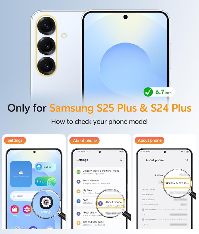 FNTCASE for Samsung Galaxy S25/S24 Plus Case Clear, Fit for Magsafe | Screen Protector, Anti Yellowing Magnetic Back, 14FT Military Grade Drop Protection, Shockproof Protective Phone Cover - Image 2