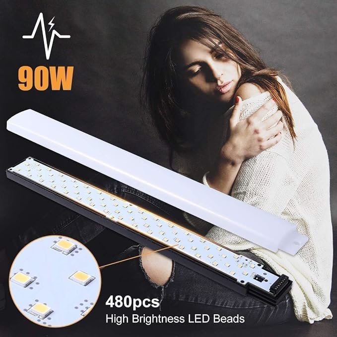 GVM Great Video Maker 600S LED Ring Light, 90W Dimmable Led Video Light Kit with Detachable Light Bars, Photography Lighting Led Video Lighting Kit for Live Broadcast, YouTube, CRI 97+ 3200K-5600K - Image 5