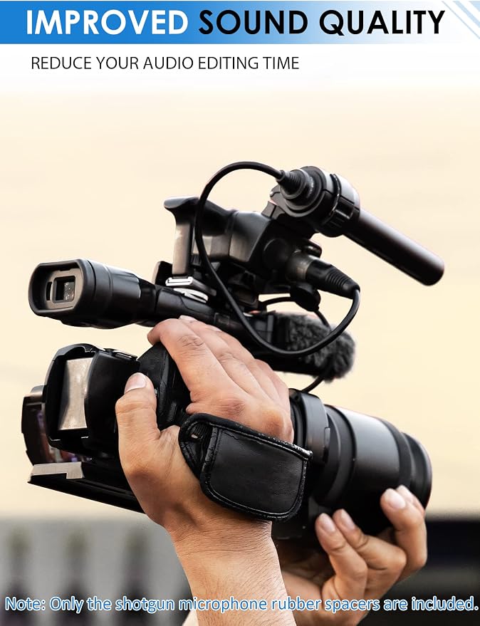 6 Pcs Microphone Shock Mount Rubber Spacer Tube Microphone Sleeve Washer | Rubber Spacer Tube Sleeve Washers, Fits Sony Camcorder FX3/FS7/FX6/FX8/FX9/NX80/FS5, Rode NTG, Sennheiser MKH Shotgun Mic - Image 6