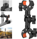 Double Clamp Camera Mount Bracket Magic Arm with 1/4" Screw Interface | Double Super Umbrella Clamp for Chair, Strollers, Photo Studio Light Stand, Motorcycle, Poles, Photography Reflector, Flag by RGBTEK