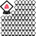 60Pcs 3D Floating Display Case Jewelry Storage Box Coin Frame Holder | Stands for Antique Challenge Coins, Medallion Shells Gems Rocks Pins (Black,3.5 Inch) by Unknown