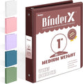 BinderX 3 Ring Binder 1 Inch, 1" Clear View Binder, Burgundy Red, Letter | Extra Durable, PVC-Free, Customizable, Interior Pockets, 175-Sheet Capacity, Eco-Friendly, Reinforced Hinge, School, Office by Sooez