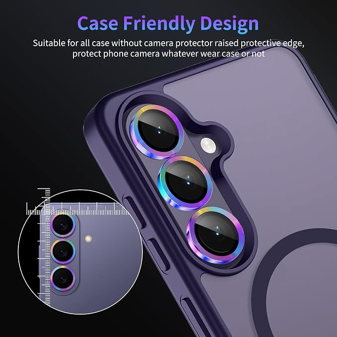 Camera Lens Protector for Samsung Galaxy S26,1 Pack | Tempered Metal Glass Camera Cover, HD Clear Anti-Scratch Lens Screen Protector Film,Case Friendly,Colorful Titanium - Image 7