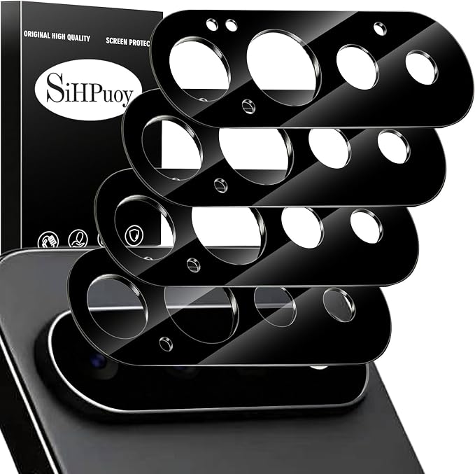 SiHPuoy 4pcs Camera Lens Protector for Google Pixel Pro Tempered Glass 11FT | 9H+ Hardness, Military Grade Shatterproof, Anti-Scratch, Case Friendly, HD Camera Cover, Does not Affect Night Shots by SiHPuoy