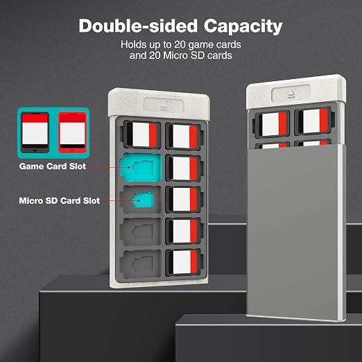 HEIYING Switch Game Case with 40 Precise Slots for Switch 2 / Micro SD Card | Portable Game Card Case, Metal Shell with Soft Silicone Lining, Precise Slots, Magnetic Closure for Easy Storage & Access - Image 2