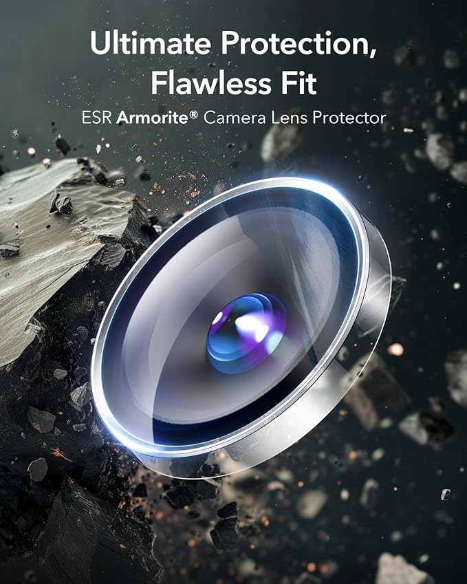 ESR for Samsung Galaxy S25 Ultra Camera Lens Protector, 1 Pack, Clear | Individual Camera Cover, 9H Tempered Glass, Original Camera Clarity, Scratch-Resistant, Case Friendly - Image 2