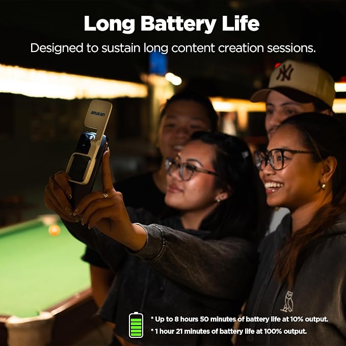 Amaran Go Magnetic Selfie Phone Light with Dual LED | Compatible with MagSafe & Qi2 , Adjustable Mirror Light, 2700K-6500K CCT, Ideal for Selfies, Makeup & Content Creation - Image 7