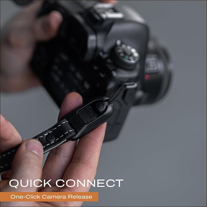 Slim Leather Camera Strap with Quick Release, Neck, Shoulder Strap - Image 2
