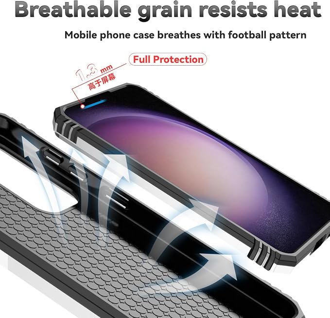 for Samsung Galaxy S24 Plus Case with Camera Lens Cover HD Screen Protector, Military-Grade Drop Tested Magnetic Ring Holder Kickstand Protective Phone Case for Samsung Galaxy S24 Plus 2024 (Silver) - Image 9