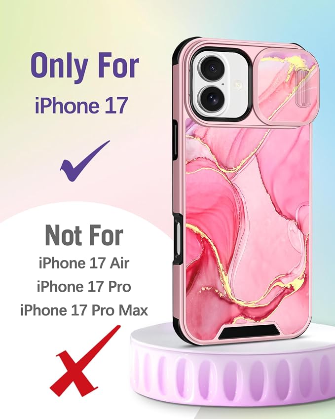 Buleens for iPhone 17 Case 6.3 Inch - with Ring Stand & Camera Cover Aesthetic Cute Designed for Women Girls Pretty Girly Fashion Unique Teens Phone Case for iPhone 17 Compatible with Magsafe - Image 2