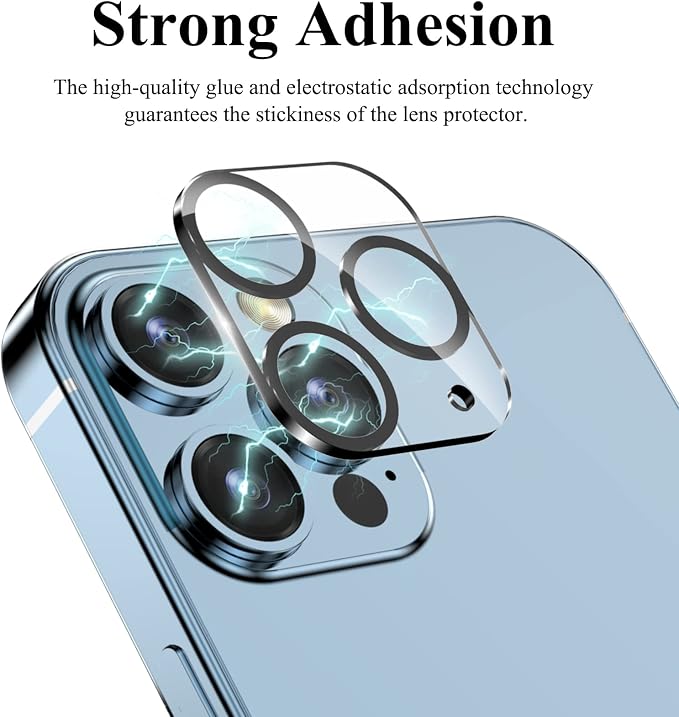 YWXTW [5 Pack Camera Lens Protector Compatible with iPhone 13 Pro Max 6.7" / 13 Pro 6.1" Tempered Glass, [Night Shooting Mode] Case Friendly, High Definition - Image 4
