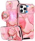 Buleens for iPhone 15 Pro Case 6.1 Inch - with Ring Stand & Camera Cover Aesthetic Cute Designed for Women Girls Pretty Teens Girly Fashion for Phone Case for iPhone 15 Pro Compatible with Magsafe by Buleens