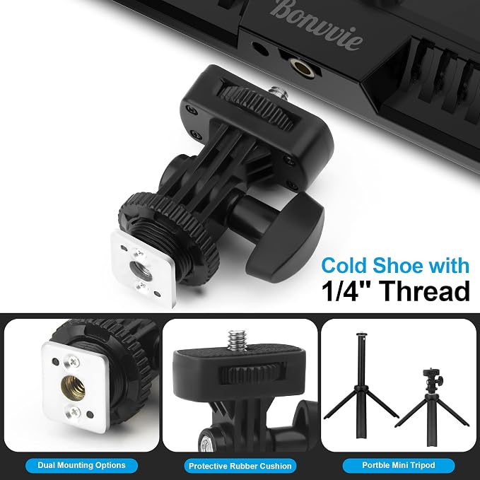 15W LED Video Lighting Kit, 9" Camera Light with 5000mAh Battery | 3000-6500K CRI 97+ Dimmable Bi-Color Soft Photo Light for Studio & Outdoor Photography Vlog Video Conference Live Streaming - Image 6