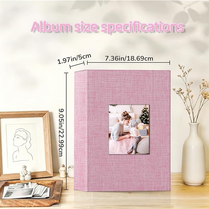 popotop Photo Album 4x6-200 Photos Photo Books with 200 Horizontal Pockets,Linen Cover Albums for Family Wedding Anniversary Baby Vacation Pictures - Image 4