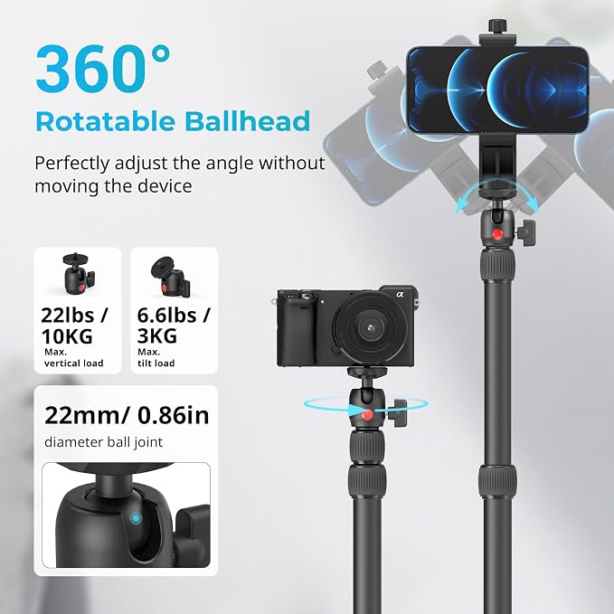 SMALLRIG Camera Mount C Stand, 15"-35" Adjustable Desk Clamp Table Tripod | Tabletop C Clamp Light Stand for Webcam, DSLR Camera, Ring Light, Live Streaming, Photo Video Shooting - Image 4