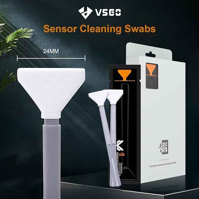 VSGO 24pcs Full-Frame Camera Sensor Cleaning Kit, Sensor Cleaning Swabs, Compatible with DSLR & SLR Digital Cameras (V-S03-24) - Image 2