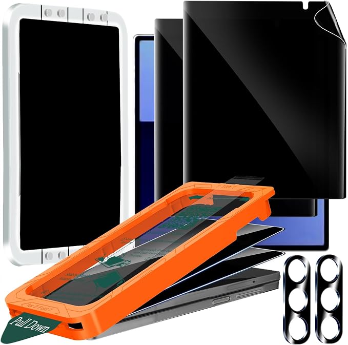 IMBZBK Privacy Screen Protector for Samsung Galaxy Z Fold 8 Ultra/Z Fold 7 | 2+2+2 Pack, 9H+ Hardness, Military Grade Shatterproof, Case Friendly, Bubble Free Auto-Dust Removal by IMBZBK