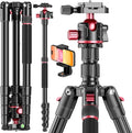 CAMBOFOTO 80“ DSLR Camera Tripod & Monopod, Photography 360 Ball Head | Professional Aluminum Tripod with Carry Bag for Binoculars Laser Telescope (Weight 3.35 Lbs, 15Lbs Load) by CAMBOFOTO