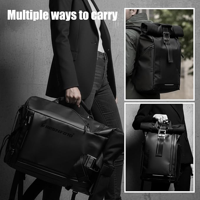 Waterproof Camera Backpack, Rolltop Photography Bag for Photographers, Expandable DSLR Mirrorless Case with 15.6" Laptop Compartment, Quick Side Access & Tripod Holder for Hiking Travel - Image 5