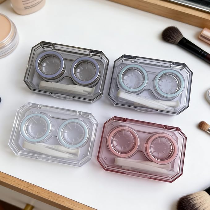 Contact Lens Case, Travel Size Cute Colored Contact Lenses Applicator Remover Tool Kit for Daily Outdoor (4 Pack) - Image 2