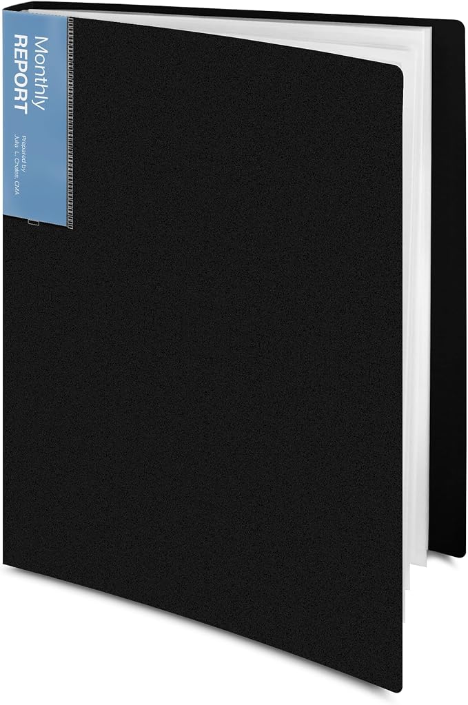 Dunwell 9x12 Presentation Binder, 24 Pockets, Displays 48 Pages, Aqua | Clear Plastic Sleeves, Acid-Free Poly, Fits 9x12 & A4 Documents, Artwork Storage - Image 9