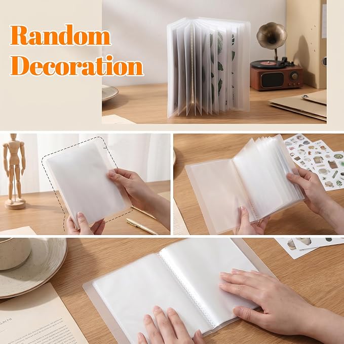 A6 Storage Folder with Tweezers, A6 Clear Sticker Photo Storage Album, Sticker Collecting Album Organization, Stamp Cutting Dies Storages Book Organizer Folder for Cutting Dies Stencil Embossing Craft - Image 5