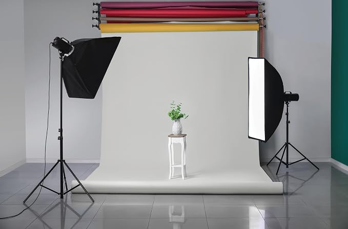 Denny Mfg Seamless Paper Backdrop for Photoshoot,Light Grey, 107 in x 36 ft | Backdrop Roll, Matte Finish for Portraits, Product Photos and Video Shoots, Includes Free Roll Gaffer Tape (2 in x 13 ft) - Image 7
