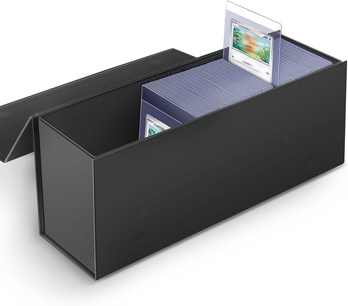 Semi Rigid Card Holder, Magnetic and Semi Rigid Card Storage Box – 1ct, Black by TUTATA