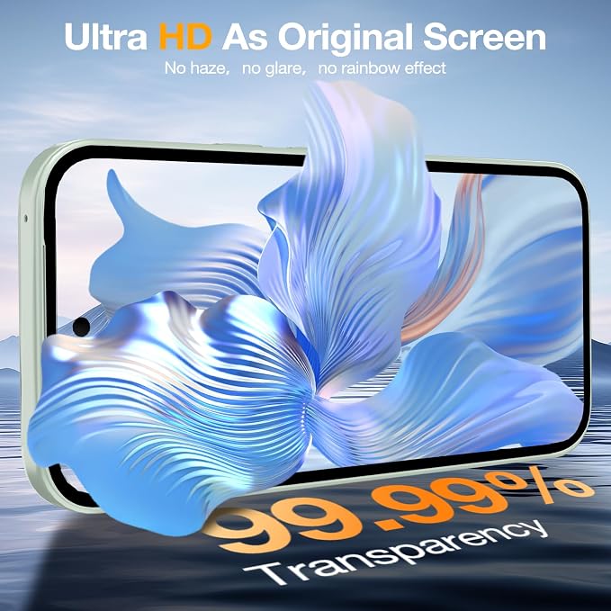 [2+2 for Google Pixel 10A Screen Protector & Camera Lens Protector | HD Clear, 9H Tempered Glass, Fingerprint Unlock, Anti-Scratch, Full Coverage, Case Friendly, Bubble Free, Easy Install - Image 3