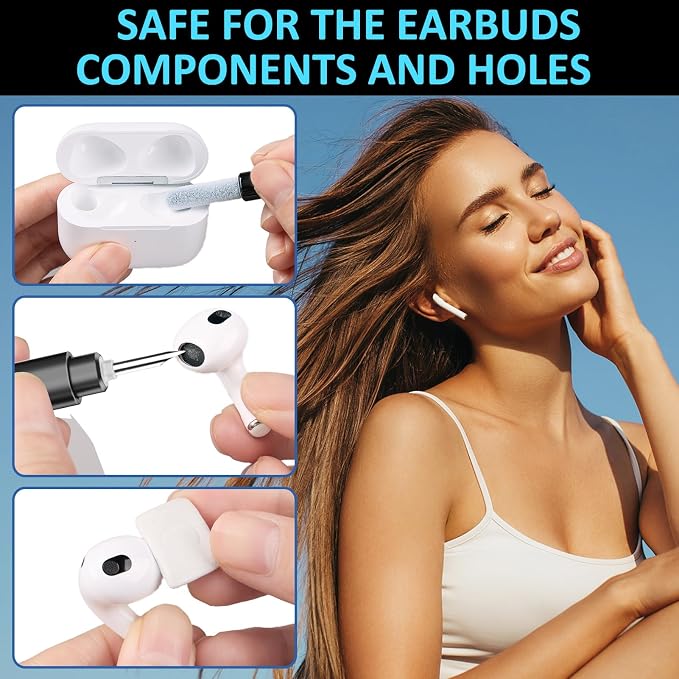 iPhone Cleaning Kit for Charging Port Cleaner, Cleaner Kit for AirPod Phone | Multi-Tool, iPhone Cleaner, Repair Lightning Cable USB C Speaker Charger iPad Connector, Compact Portable, with Storage Case - Image 6