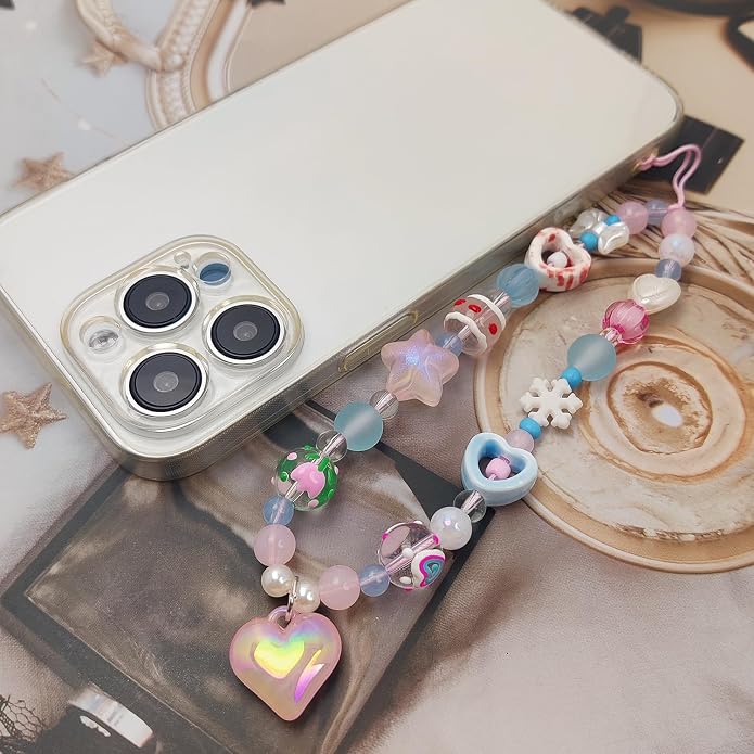 cioatu Phone Charms Cute Cherry Butterfly Cell Phone Lanyard Strap Wrist Strap for Bag Airpods Camera Pendants Decor - Image 6