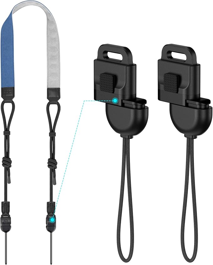 Blue Minimalist Denim lifestyle Camera Shoulder Neck Strap with Quick Release for Most Mirrorless Cameras Canon EOS R50 R10 Fuji X-T30 III XT-50 Nikon Z5 Z50 II Z fc Zf, Adjustable Comfortable Strap - Image 8